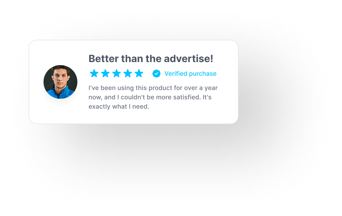 Customer review example